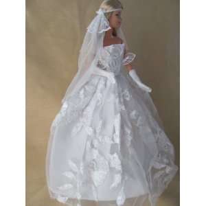   Wedding Doll Dress Fits 11.5 Barbie Dolls (No Doll) Toys & Games