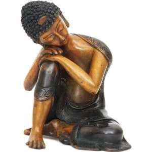  Thinking Buddha   Copper Sculpture