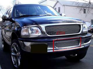   Front Bumper Polished Aluminum Horizontal Grills    Replacement