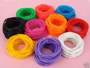 15X Gummies Rubber Shag Bands Bracelets Bangles 10color  