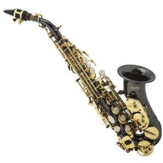Mendini Curved Soprano Saxophone ~Black Nickel +Tuner  