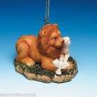 Lion and Lamb w/Dove HP Resin Ornament Statue 2 1/4 H