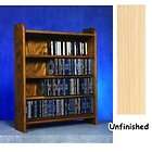 Solid Oak 4 Shelf CD Cabinet   Holds 220 CDs   by Wood 