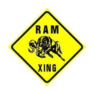  RAM CROSSING sign * street animal pet farm: Home & Kitchen