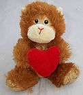 Goffa Intl Plush Brown Tan Copper Monkey Red Heart Bab