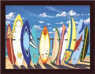 Group Hug by Scott Westmoreland Surfboards Surf Board 16x12 Framed Art 