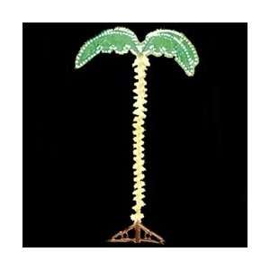  30 in. Small Palm Tree, Rope Light, Holographic Leaves 