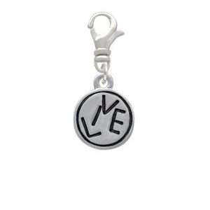   Live in Round Disc   Silver Plated Clip on Charm [Jewelry] Jewelry