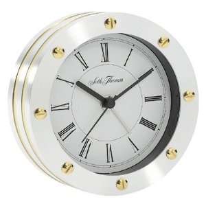  Seth Thomas TSI001519 Silver Round Table Alarm Clock