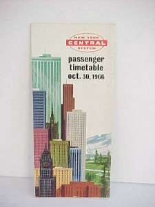  New York Central Passenger Train Time Table Railroad Schedule  