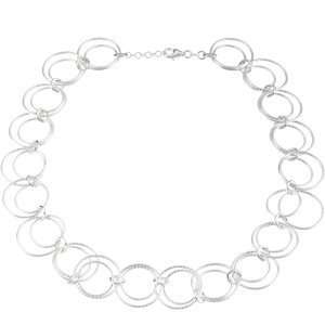    Sterling Silver Circle Chain Necklace 18 Inch   JewelryWeb Jewelry