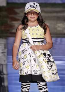 Monnalisa Girl NY&LON Mickey Mouse Dress 2 14 yr  