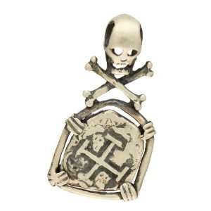   Crossbones Pirate Spanish Reale Replica Coin Faz of Miami Jewelry