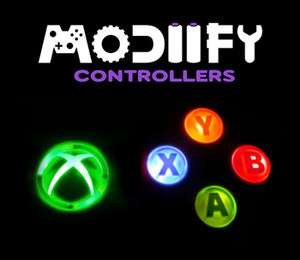 Xbox 360 Controller LED Light Up Buttons Kit ABXY Guide (Green)  