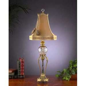 Crystal and Gold Tripod Lamp