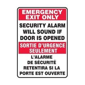  ONLY SECURITY ALARM WILL SOUND IF DOOR IS OPENED (BILINGUAL FRENCH 