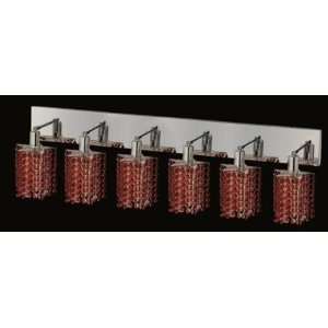  Mini 6 Light Oblong Canopy Pentagon / Star Wall Sconce in 