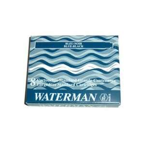  Waterman Fountain Pen Cartridges Blue/Black (8 Per Box 