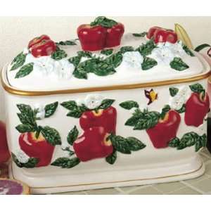  Apple Ceramic Bread Box: Kitchen & Dining