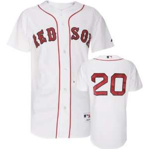 Kevin Youkilis White Majestic MLB Home Authentic Boston Red Sox Jersey