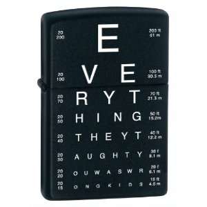 Zippo Eye Chart Pocket Lighter 
